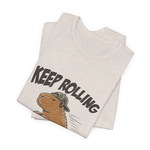 Keep Rolling | Capybara t-shirt - Zenfull Heart self love and healing affirmation apparel
