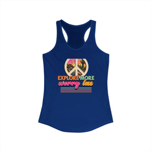 Explore More Worry Less tank top - Zenfull Heart self love and healing affirmation apparel