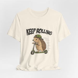 Keep Rolling | Hedgehog t-shirt - Zenfull Heart self love and healing affirmation apparel