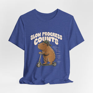 Slow Progress Counts | Capybara t-shirt - Zenfull Heart self love and healing affirmation apparel
