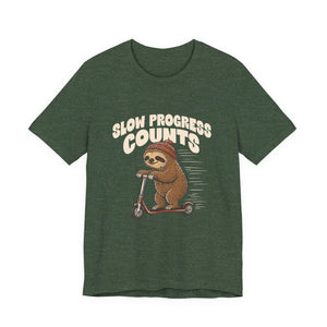 Slow Progress Counts | Sloth | Deluxe Tee