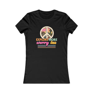 Explore More Worry Less women's t-shirt - Zenfull Heart self love and healing affirmation apparel