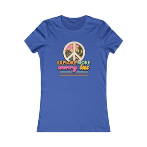 Explore More Worry Less women's t-shirt - Zenfull Heart self love and healing affirmation apparel