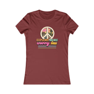Explore More Worry Less women's t-shirt - Zenfull Heart self love and healing affirmation apparel