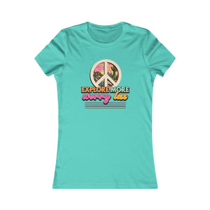 Explore More Worry Less women's t-shirt - Zenfull Heart self love and healing affirmation apparel