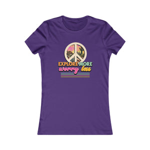 Explore More Worry Less women's t-shirt - Zenfull Heart self love and healing affirmation apparel