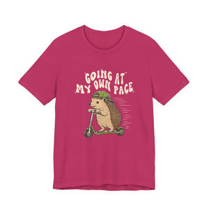 Going At My Own Pace | Hedgehog t-shirt - Zenfull Heart self love and healing affirmation apparel