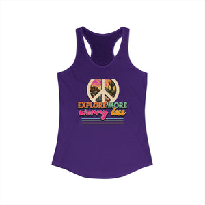 Explore More Worry Less tank top - Zenfull Heart self love and healing affirmation apparel