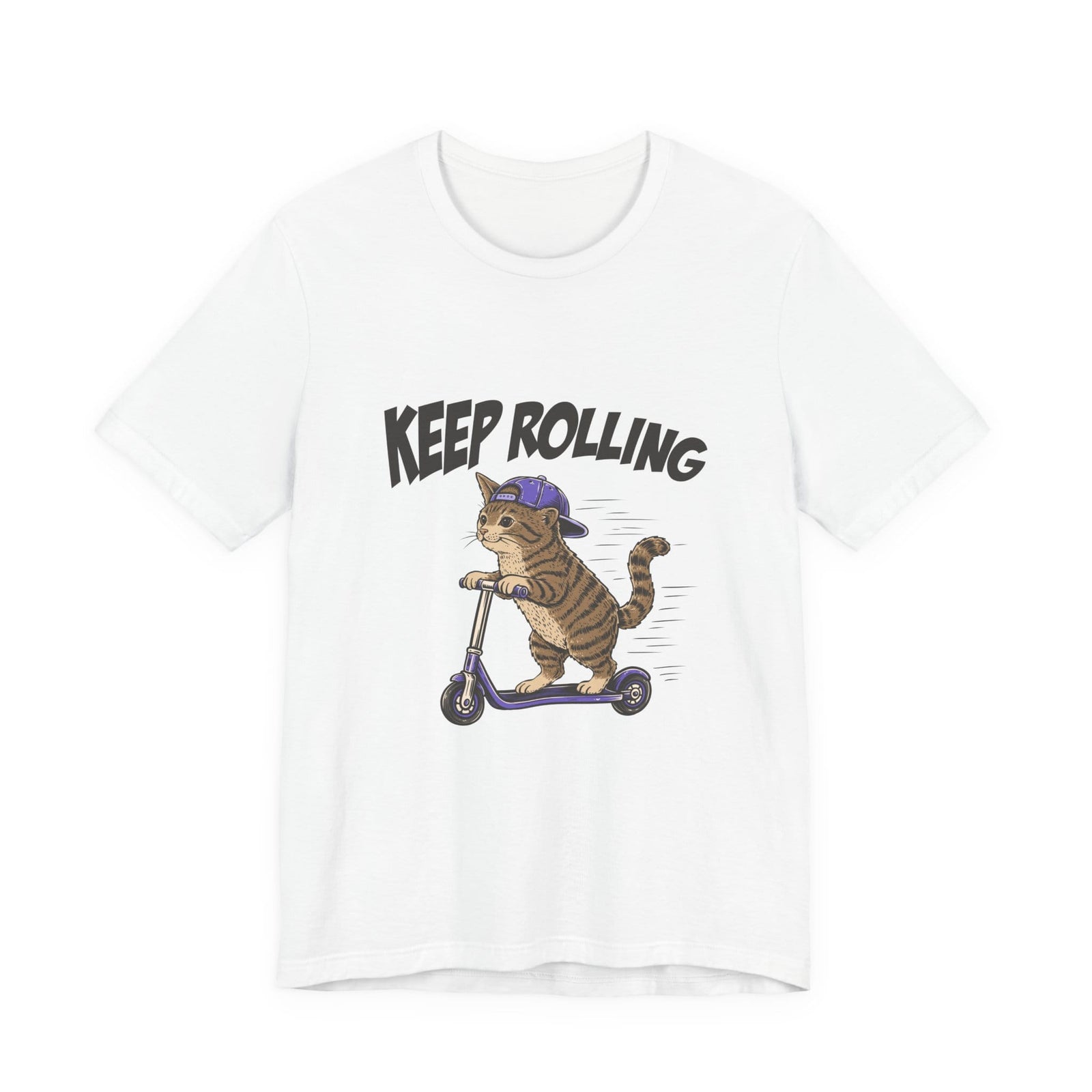 Keep Rolling | Cat t-shirt - Zenfull Heart self love and healing affirmation apparel