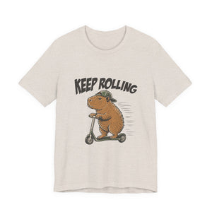 Keep Rolling | Capybara t-shirt - Zenfull Heart self love and healing affirmation apparel