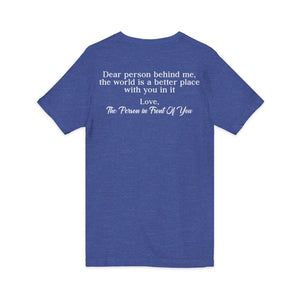 You Are Enough | Dear Person Behind Me v-neck shirt - Zenfull Heart self love and healing affirmation apparel