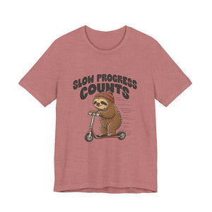 Slow Progress Counts | Sloth | Deluxe Tee