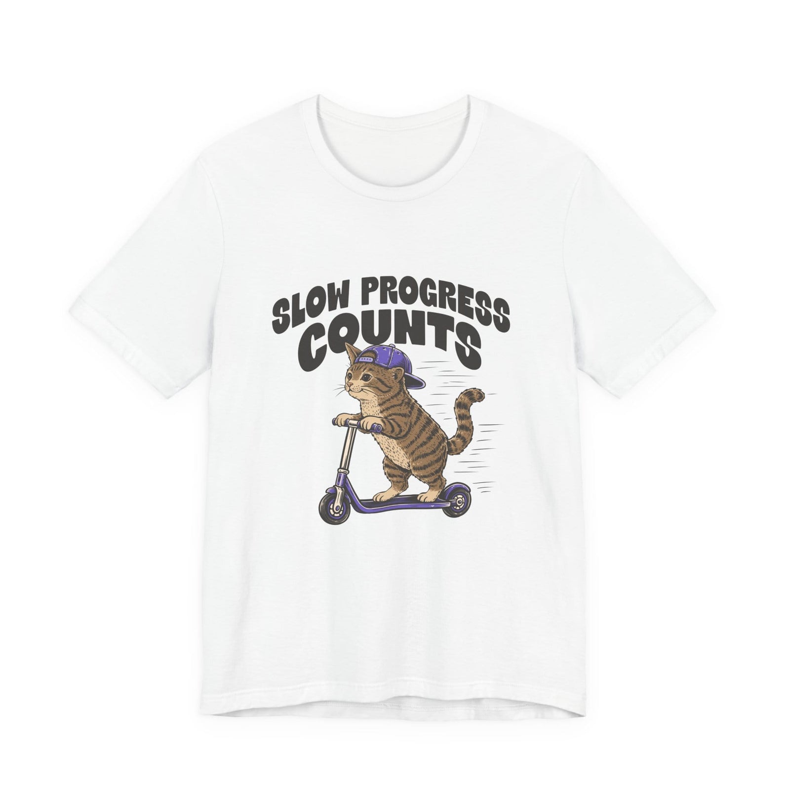 Slow Progress Counts | Cat t-shirt - Zenfull Heart self love and healing affirmation apparel