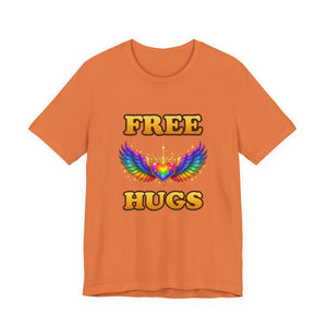 Free Hugs | Rainbow Winged Heart | Deluxe Tee