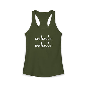 Inhale Exhale tank top - Zenfull Heart self love and healing affirmation apparel