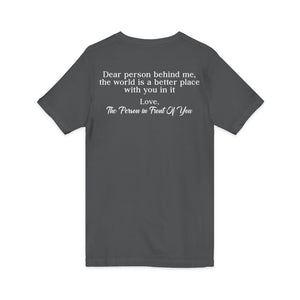 You Are Enough | Dear Person Behind Me v-neck shirt - Zenfull Heart self love and healing affirmation apparel