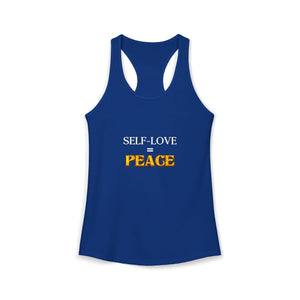 Self-Love = Peace tank top - Zenfull Heart self love and healing affirmation apparel