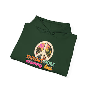 Explore More Worry Less hoodie - Zenfull Heart self love and healing affirmation apparel