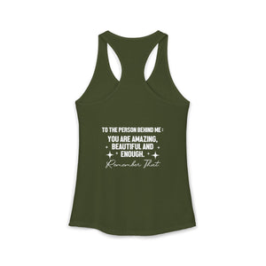 You Matter | To The Person Behind Me tank top - Zenfull Heart self love and healing affirmation apparel