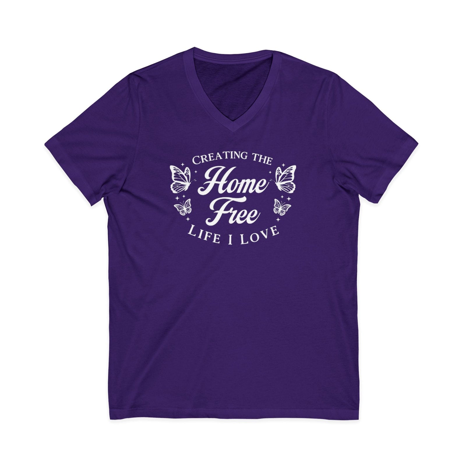 Home Free v-neck shirt - Zenfull Heart self love and healing affirmation apparel