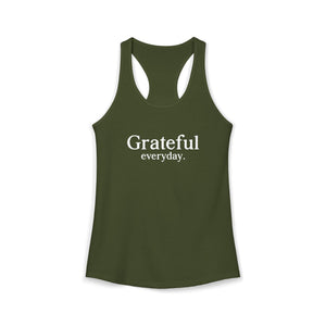 Grateful Everyday tank top - Zenfull Heart self love and healing affirmation apparel
