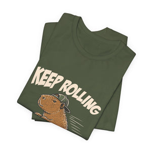 Keep Rolling | Capybara t-shirt - Zenfull Heart self love and healing affirmation apparel