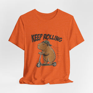Keep Rolling | Capybara t-shirt - Zenfull Heart self love and healing affirmation apparel