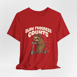 Slow Progress Counts | Sloth | Deluxe Tee