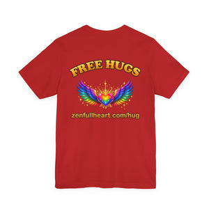 Free Hugs | Rainbow Winged Heart | Deluxe Tee