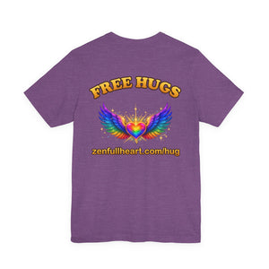 Free Hugs | Rainbow Winged Heart | Deluxe Tee