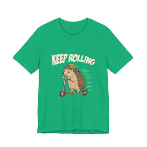 Keep Rolling | Hedgehog t-shirt - Zenfull Heart self love and healing affirmation apparel