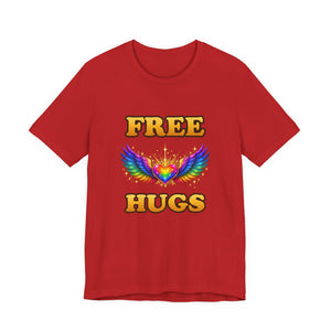 Free Hugs | Rainbow Winged Heart | Deluxe Tee