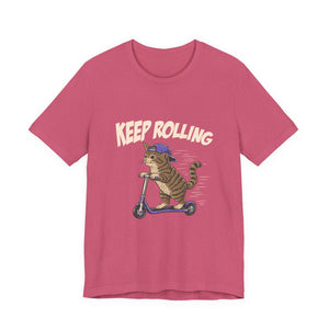 Keep Rolling | Cat t-shirt - Zenfull Heart self love and healing affirmation apparel