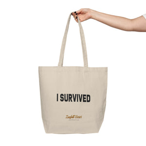 I Survived canvas tote bag by Zenfull Heart, alternate view