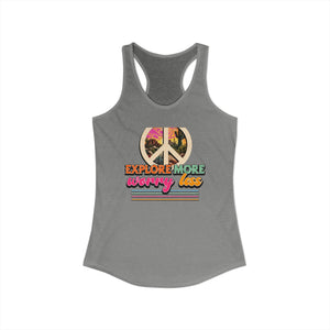 Explore More Worry Less tank top - Zenfull Heart self love and healing affirmation apparel