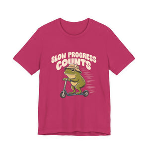 Slow Progress Counts | Frog t-shirt - Zenfull Heart self love and healing affirmation apparel
