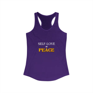 Self-Love = Peace tank top - Zenfull Heart self love and healing affirmation apparel