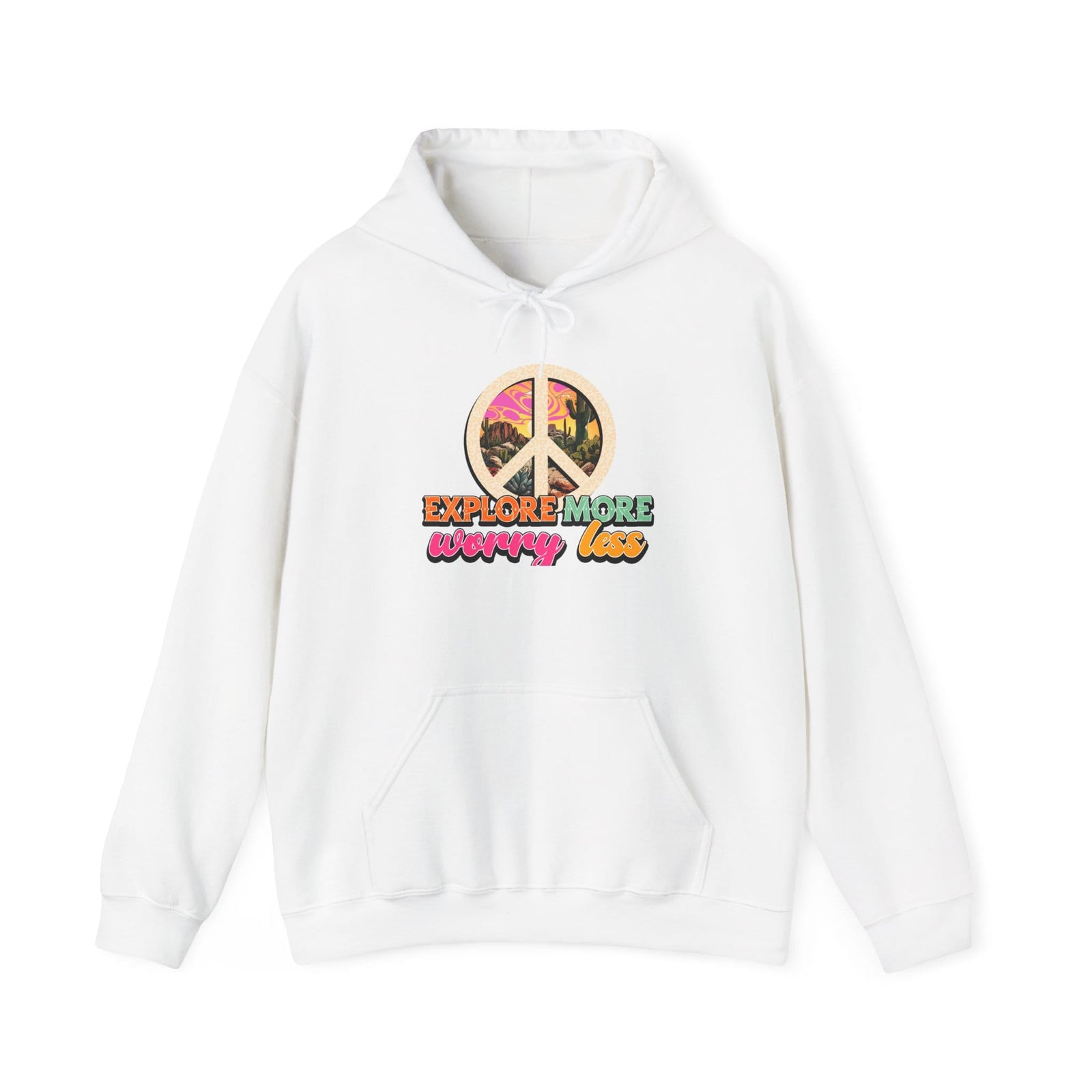 Explore More Worry Less hoodie - Zenfull Heart self love and healing affirmation apparel