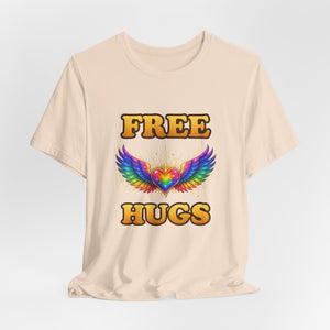 Free Hugs | Rainbow Winged Heart | Deluxe Tee