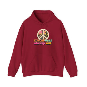 Explore More Worry Less hoodie - Zenfull Heart self love and healing affirmation apparel