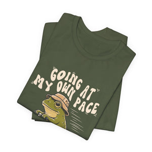 Going At My Own Pace | Frog t-shirt - Zenfull Heart self love and healing affirmation apparel