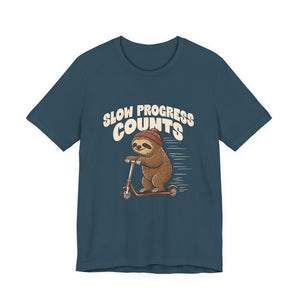 Slow Progress Counts | Sloth t-shirt - Zenfull Heart self love and healing affirmation apparel