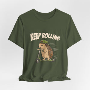 Keep Rolling | Hedgehog t-shirt - Zenfull Heart self love and healing affirmation apparel