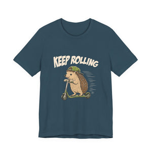 Keep Rolling | Hedgehog t-shirt - Zenfull Heart self love and healing affirmation apparel