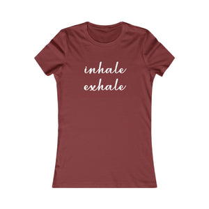 Inhale Exhale women's t-shirt - Zenfull Heart self love and healing affirmation apparel