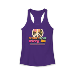 Explore More Worry Less tank top - Zenfull Heart self love and healing affirmation apparel