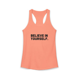Believe In Yourself tank top - Zenfull Heart self love and healing affirmation apparel